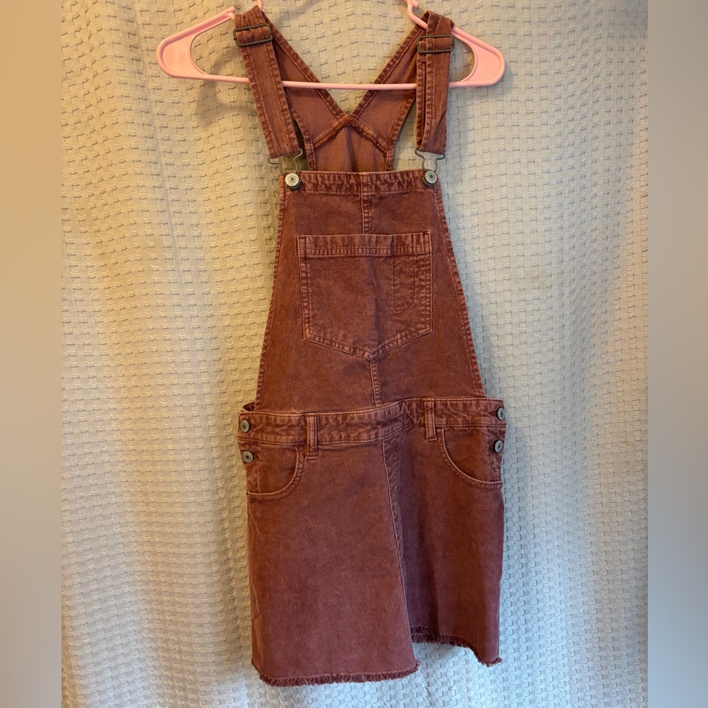 American Eagle Outfitters Rust Colored Corduroy Dress